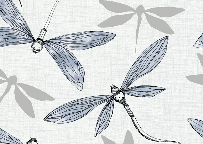 Dragonflies, River Blue - Roller Blind - Image 6